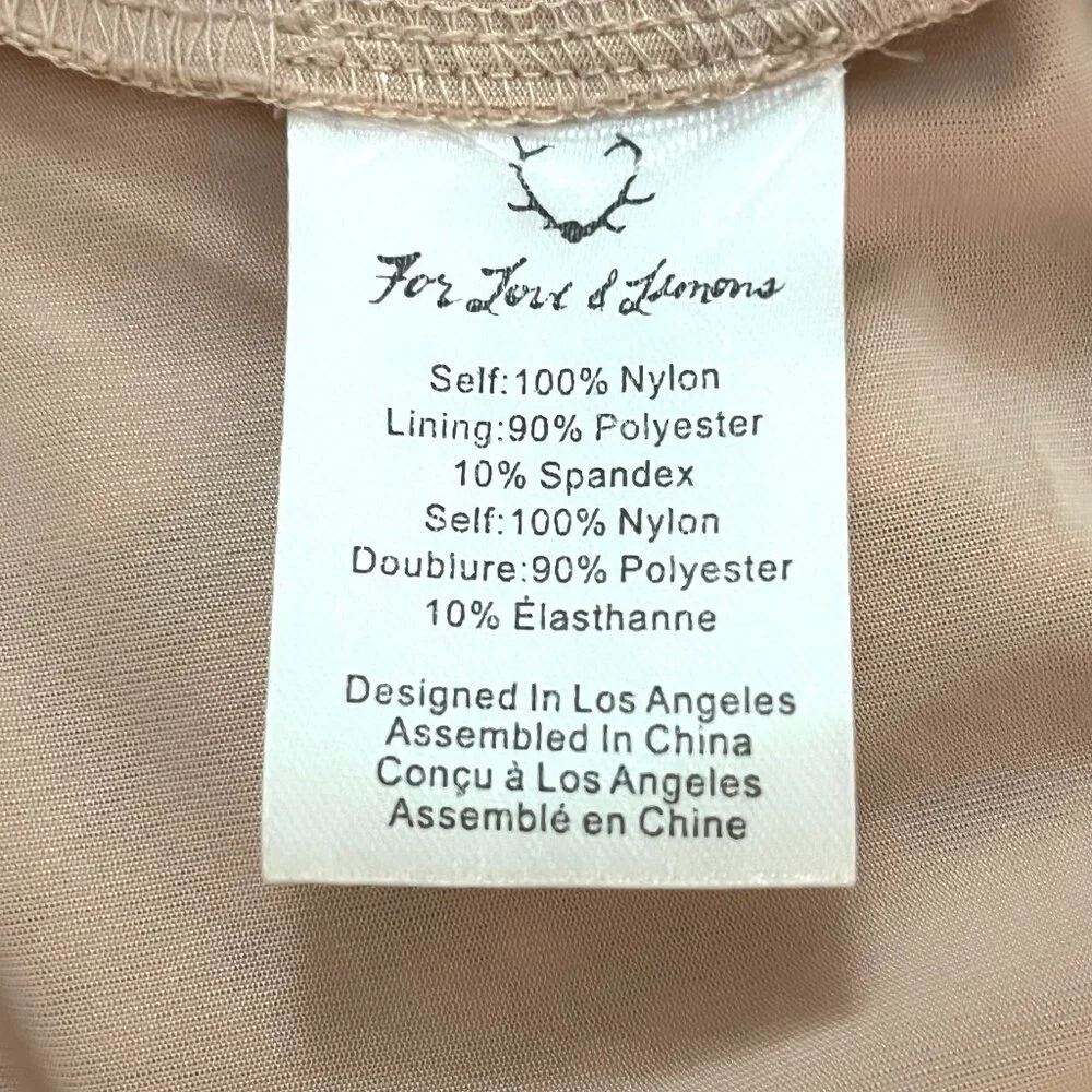 For Love And Lemons Guava Floral Crochet Lace Long Sleeve Crop Top Size Small - Picture 9 of 9